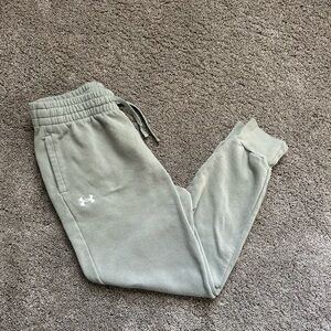 Under Armour Joggers Youth XL Sage Green Fleece Sweatpants
